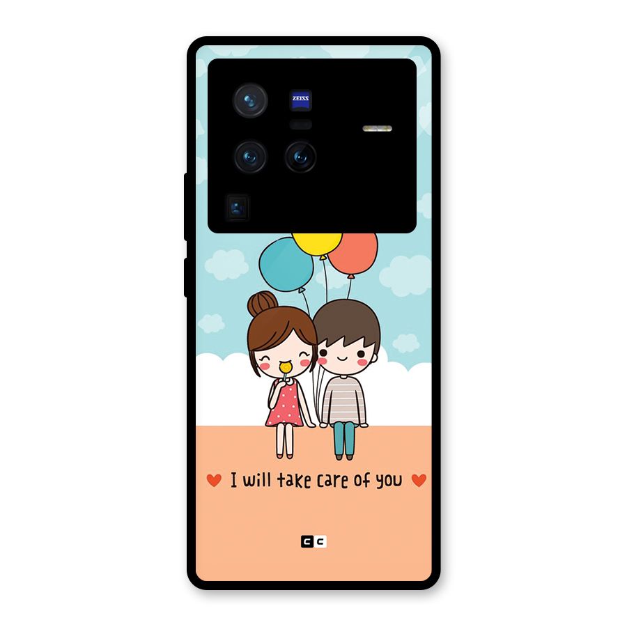 Promise To Care Glass Back Case for Vivo X80 Pro
