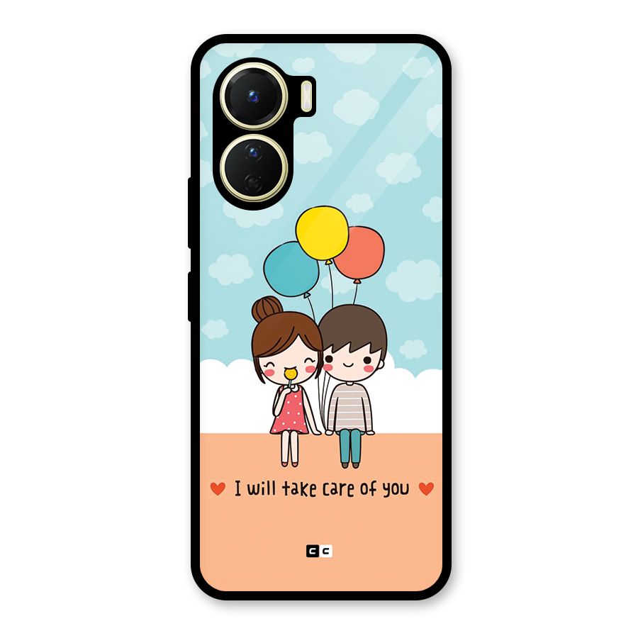Promise To Care Glass Back Case for Vivo Y16