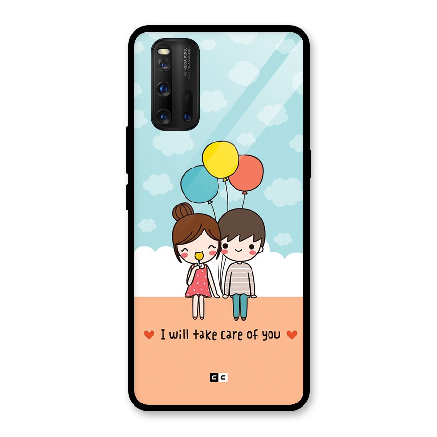 Promise To Care Glass Back Case for Vivo iQOO 3