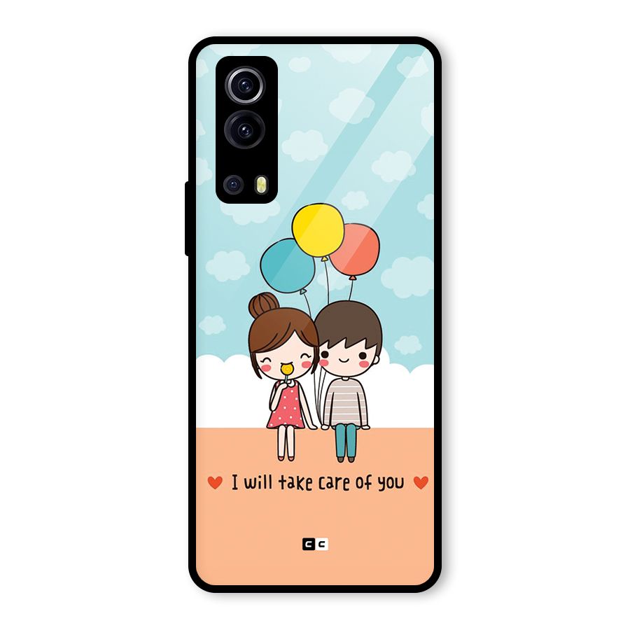 Promise To Care Glass Back Case for Vivo iQOO Z3