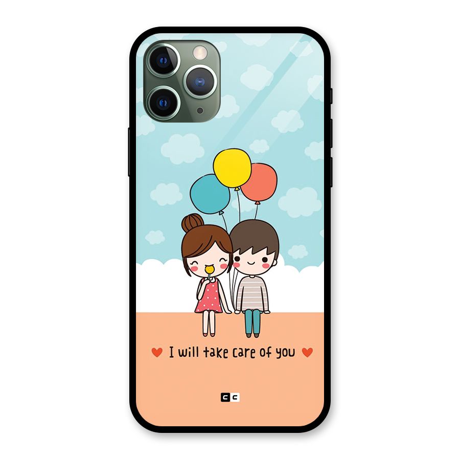 Promise To Care Glass Back Case for iPhone 11 Pro