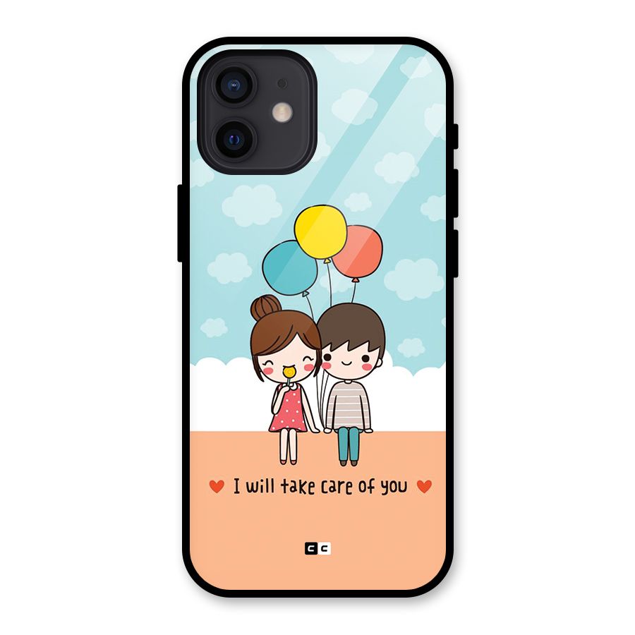Promise To Care Glass Back Case for iPhone 12