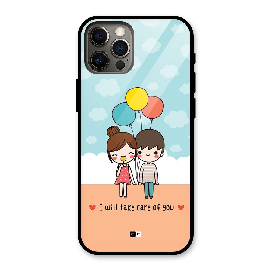 Promise To Care Glass Back Case for iPhone 12 Pro