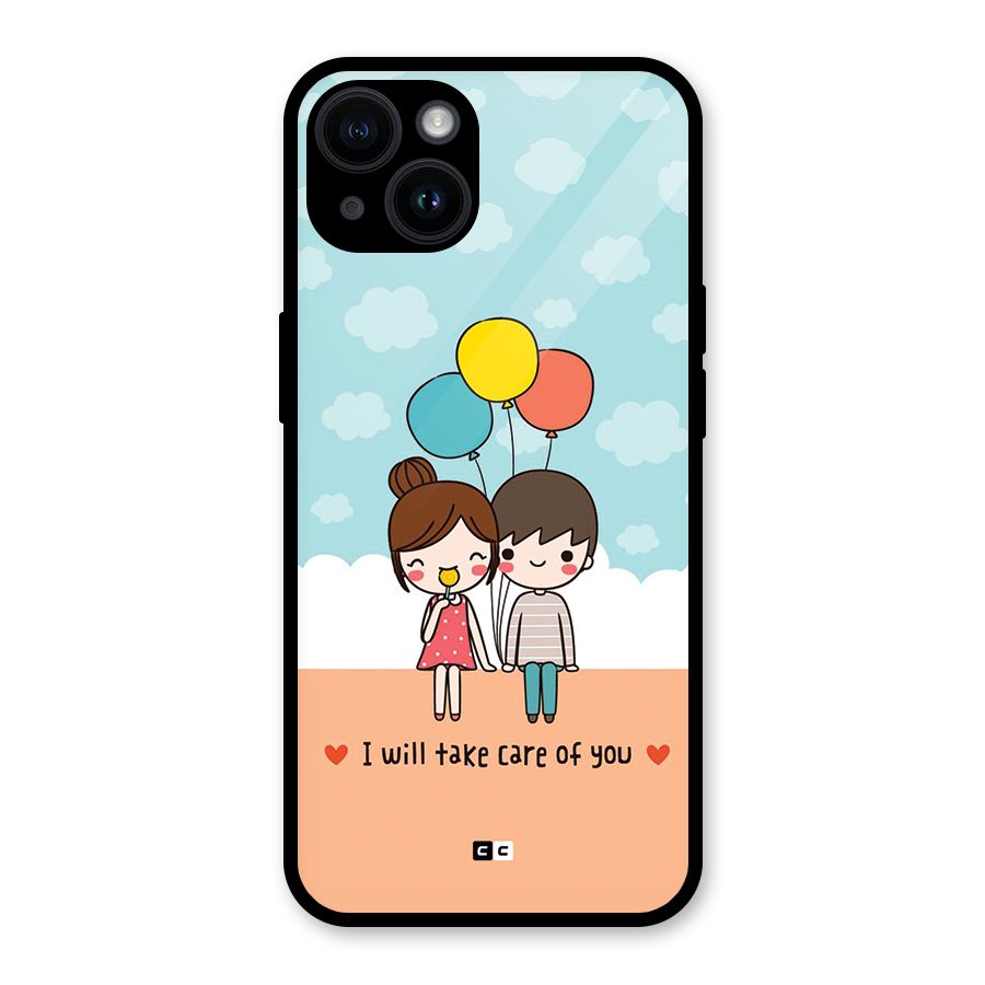 Promise To Care Glass Back Case for iPhone 14