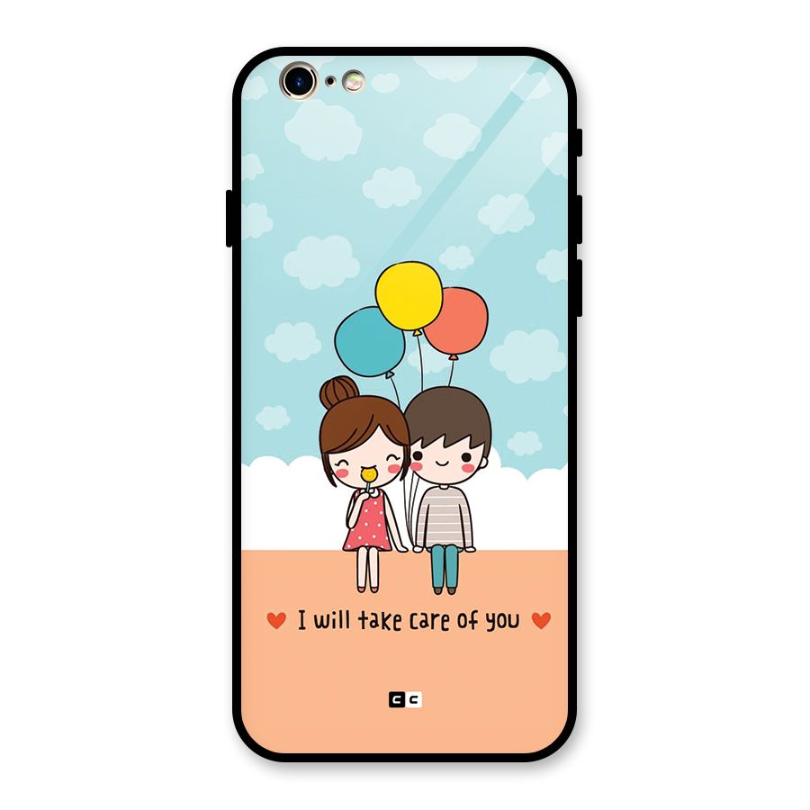 Promise To Care Glass Back Case for iPhone 6 6S