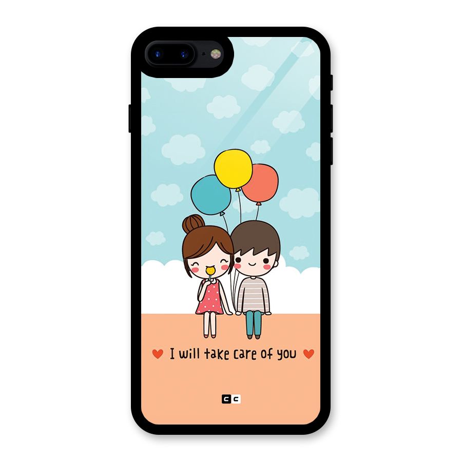 Promise To Care Glass Back Case for iPhone 7 Plus