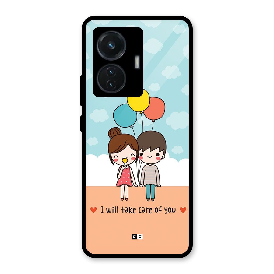 Promise To Care Glass Back Case for iQOO Z6 44W