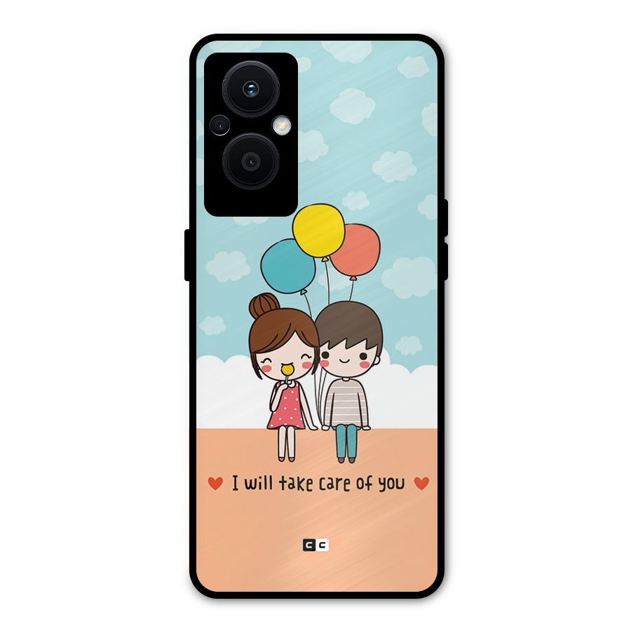 Promise To Care Metal Back Case for Oppo F21s Pro 5G