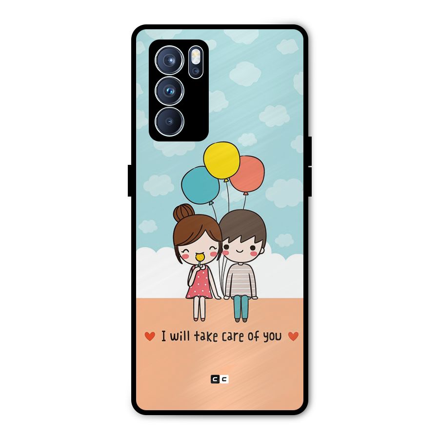 Promise To Care Metal Back Case for Oppo Reno6 Pro 5G