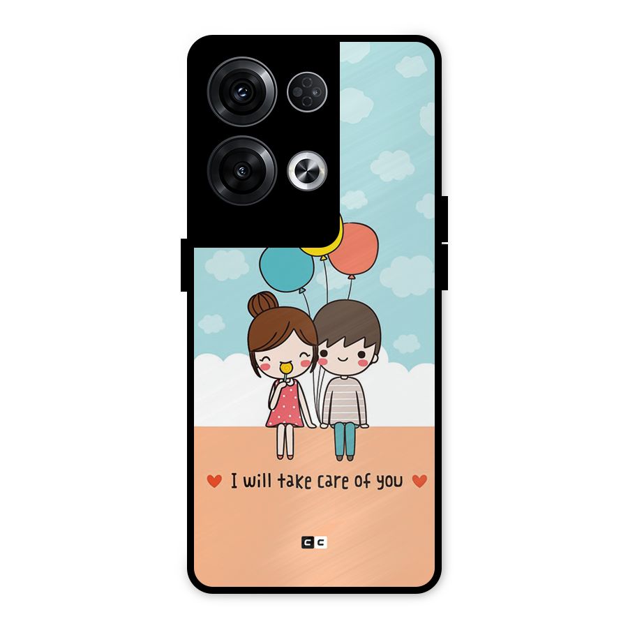 Promise To Care Metal Back Case for Oppo Reno8 Pro 5G