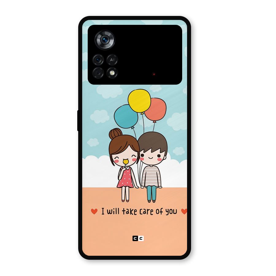 Promise To Care Metal Back Case for Poco X4 Pro 5G