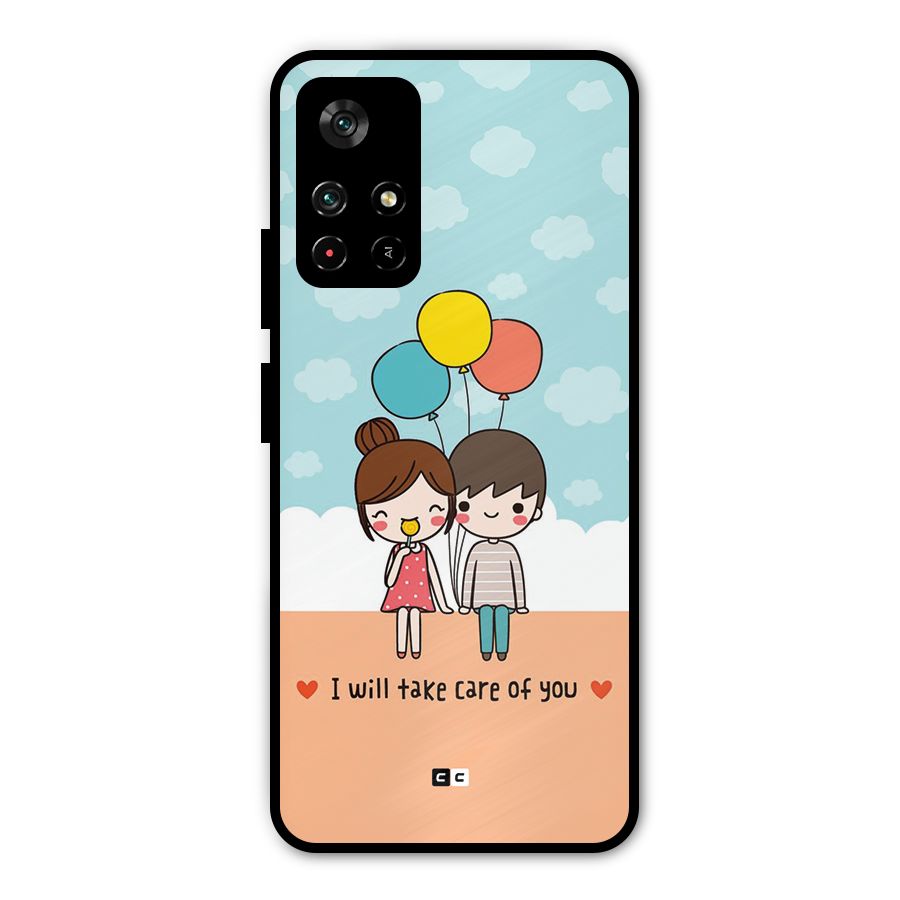 Promise To Care Metal Back Case for Redmi Note 11T 5G