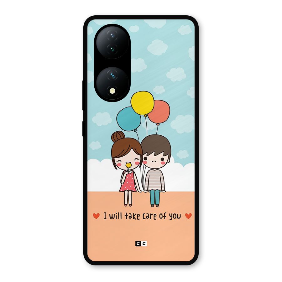 Promise To Care Metal Back Case for Vivo T2