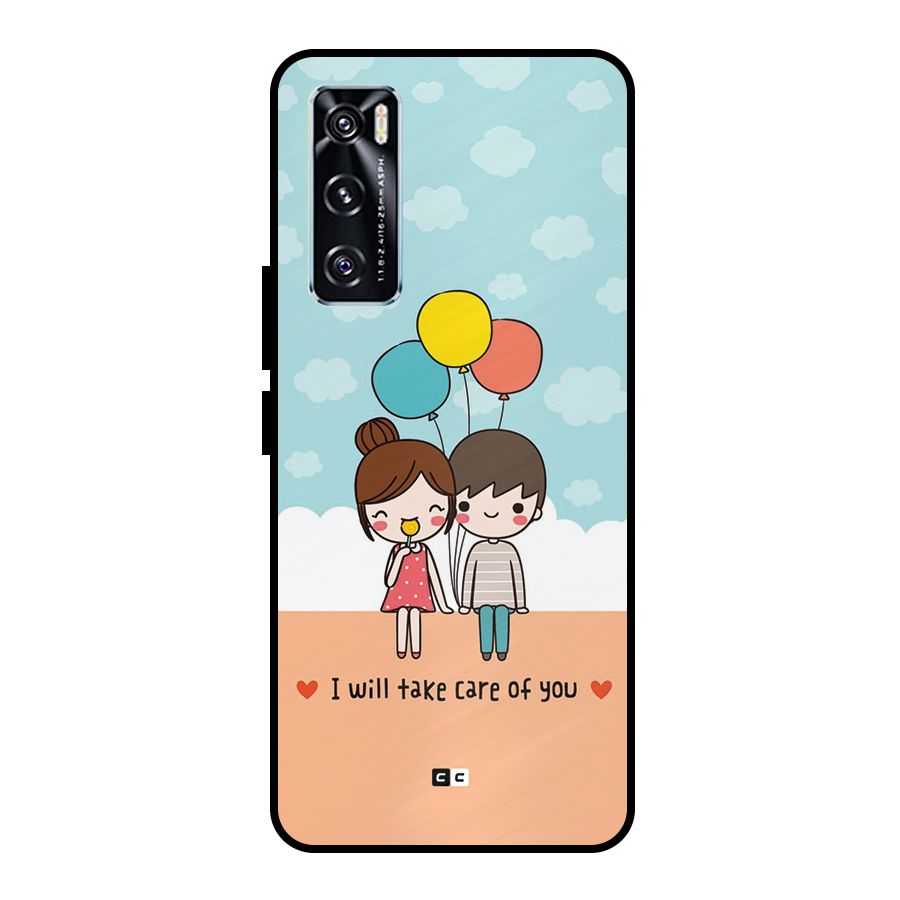 Promise To Care Metal Back Case for Vivo V20 SE
