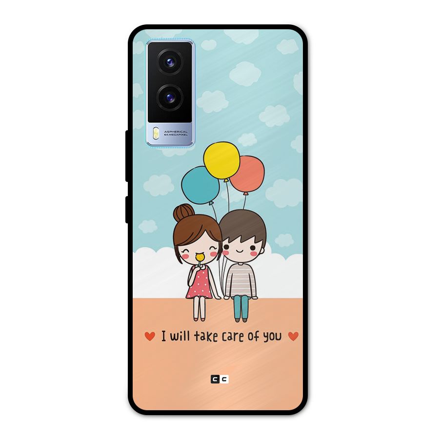 Promise To Care Metal Back Case for Vivo V21e 5G