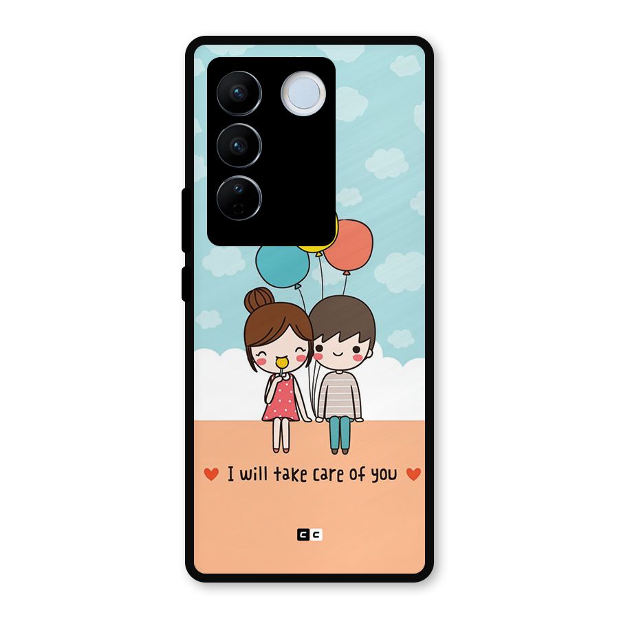 Promise To Care Metal Back Case for Vivo V27