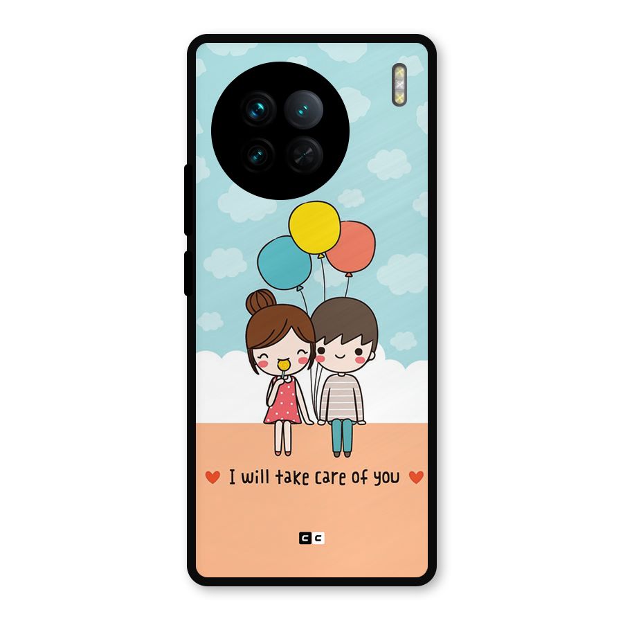 Promise To Care Metal Back Case for Vivo X90
