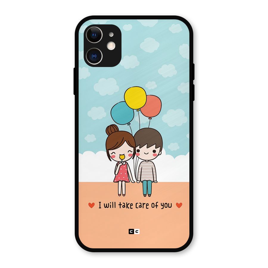 Promise To Care Metal Back Case for iPhone 11