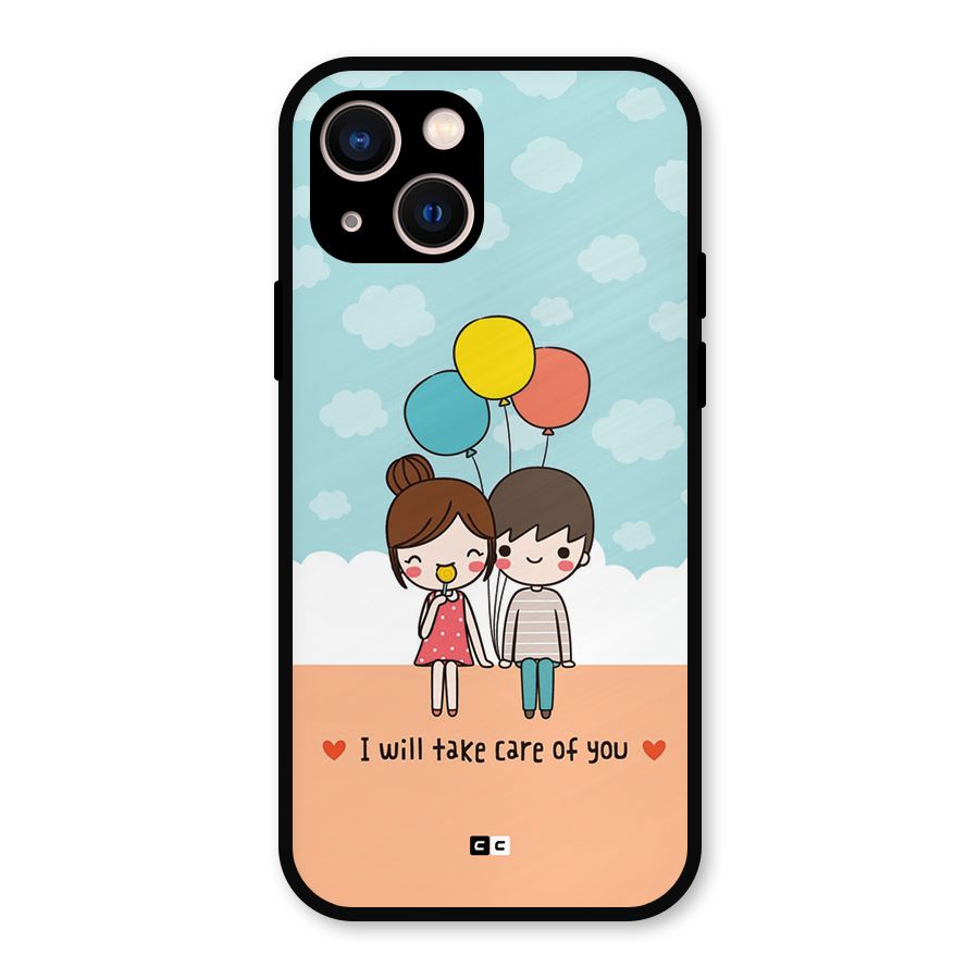 Promise To Care Metal Back Case for iPhone 13