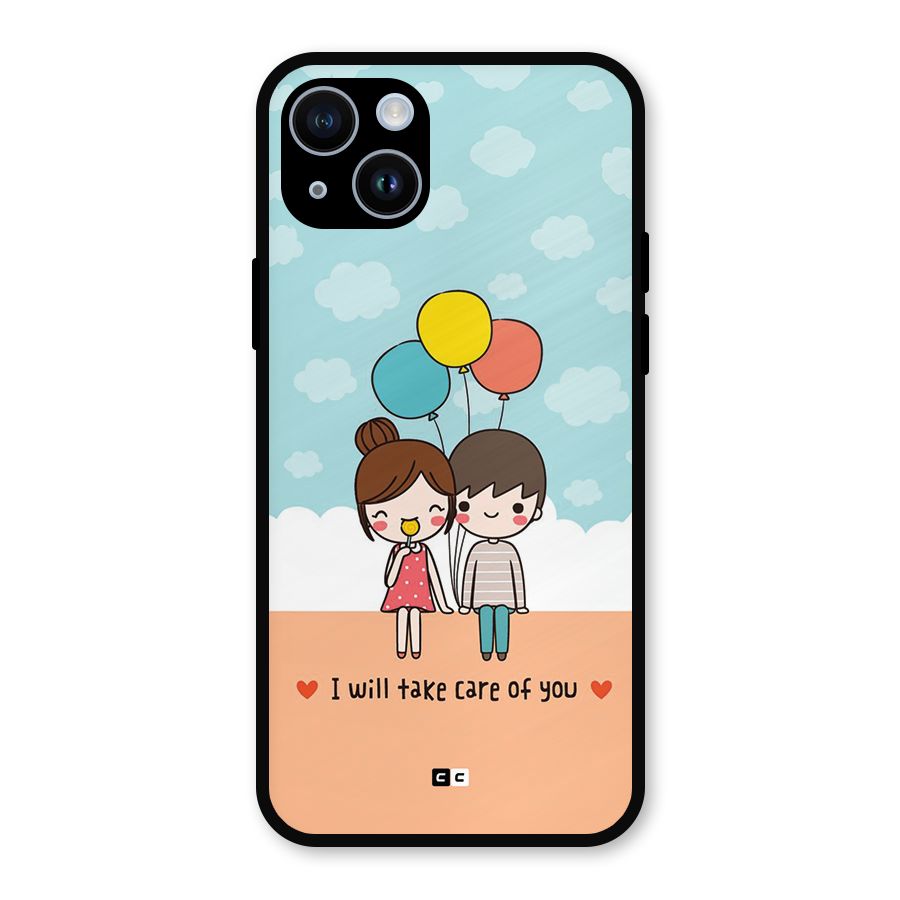 Promise To Care Metal Back Case for iPhone 14