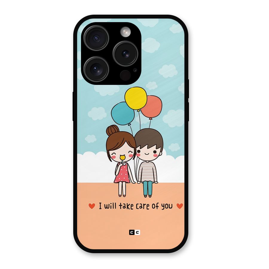 Promise To Care Metal Back Case for iPhone 15 Pro