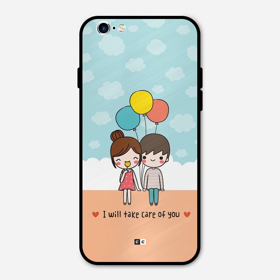 Promise To Care Metal Back Case for iPhone 6 6s