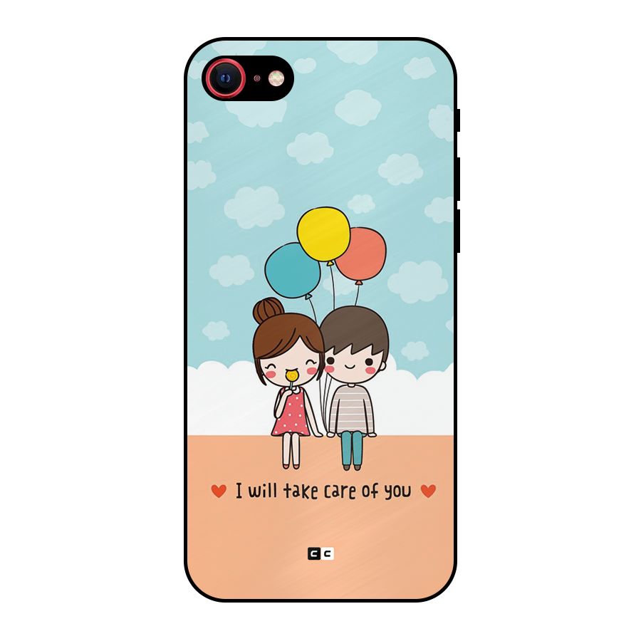 Promise To Care Metal Back Case for iPhone 8