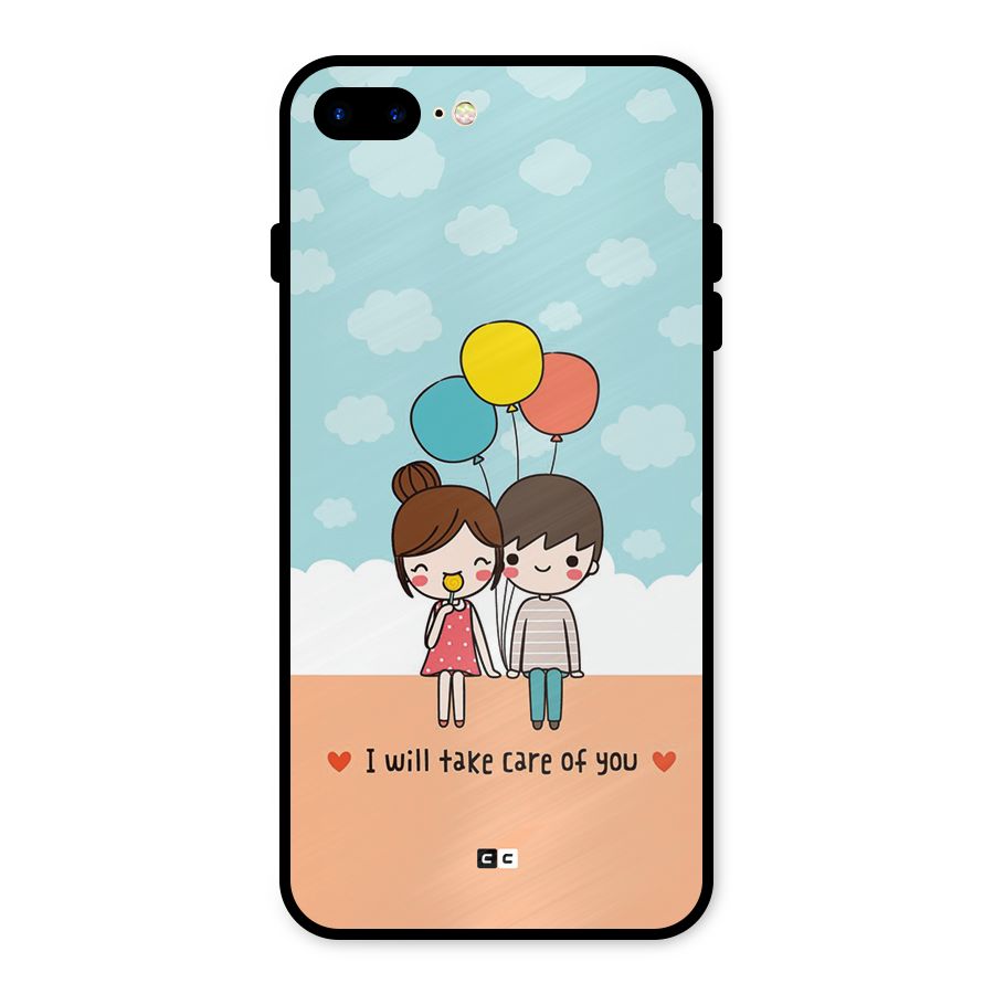 Promise To Care Metal Back Case for iPhone 8 Plus