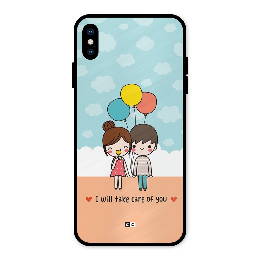 Promise To Care Metal Back Case for iPhone XS Max
