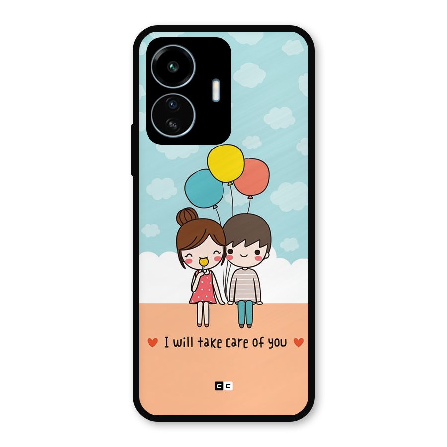 Promise To Care Metal Back Case for vivo iQOO Z6 Lite 5G