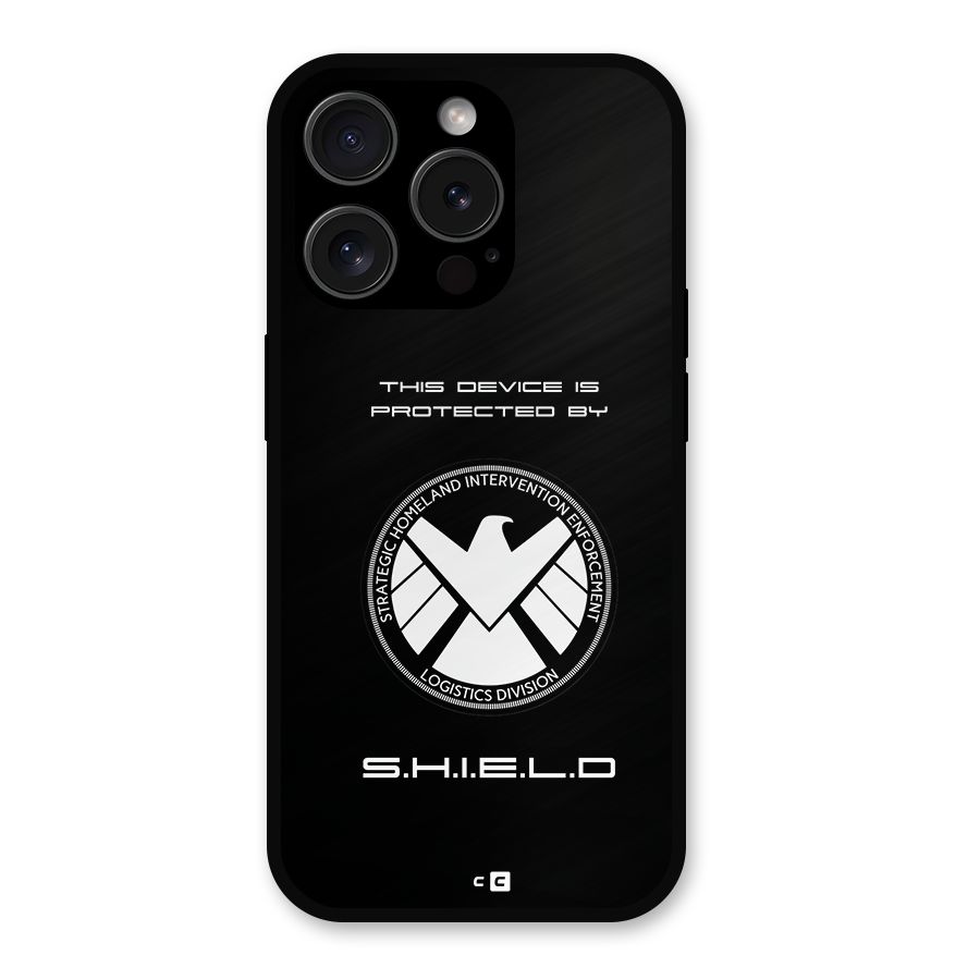 Protected Device Metal Back Case for iPhone 15 Pro