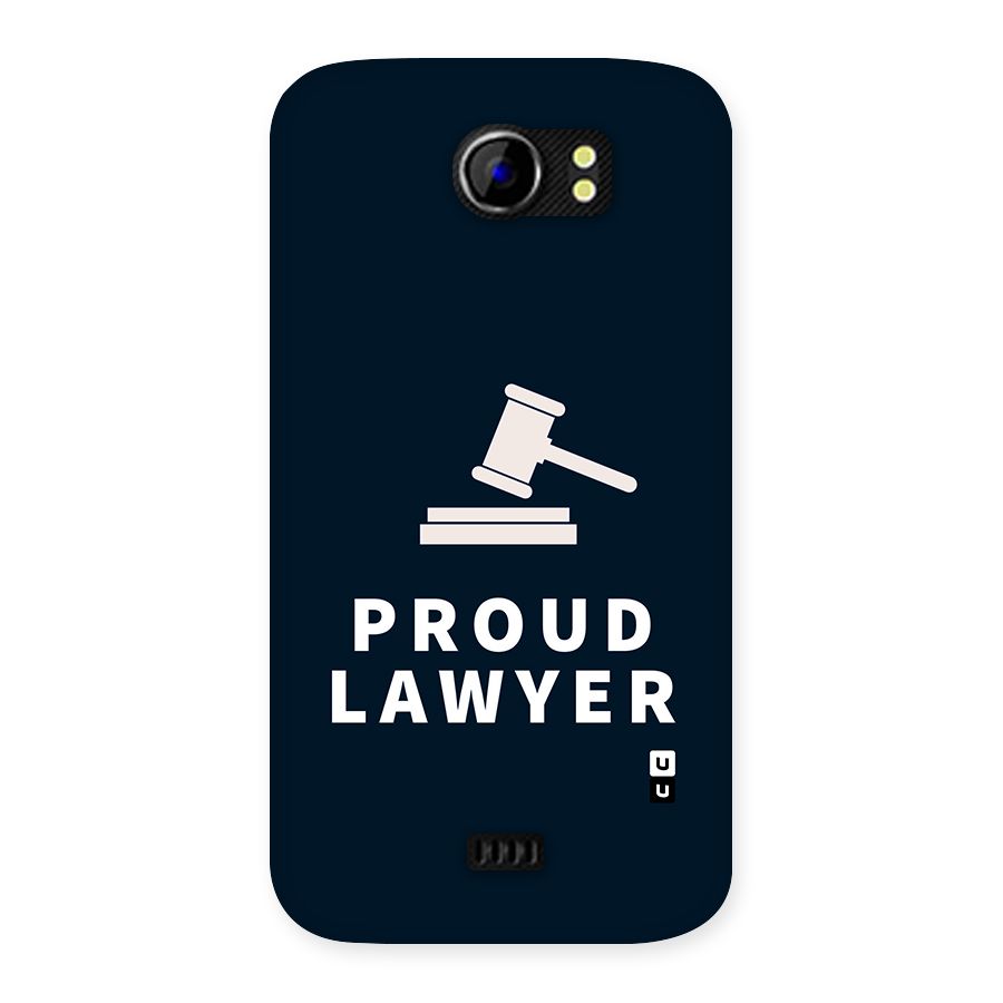 Proud Lawyer Back Case for Micromax Canvas 2 A110