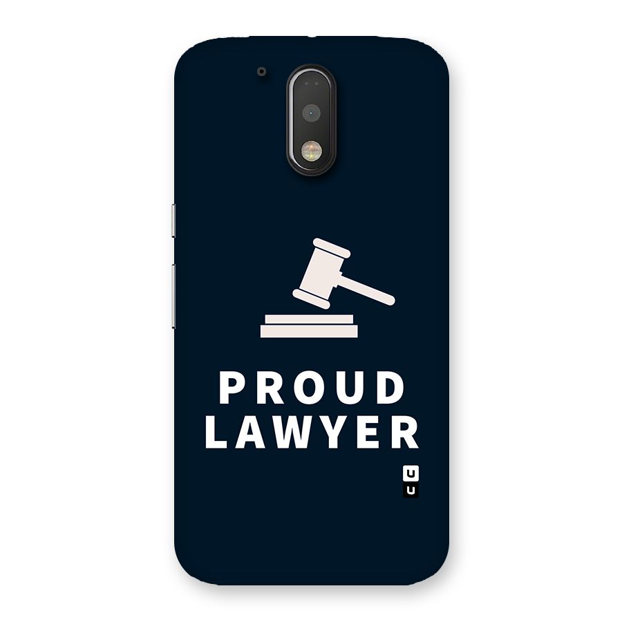 Proud Lawyer Back Case for Motorola Moto G4 Plus