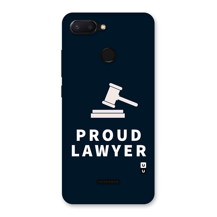 Proud Lawyer Back Case for Redmi 6