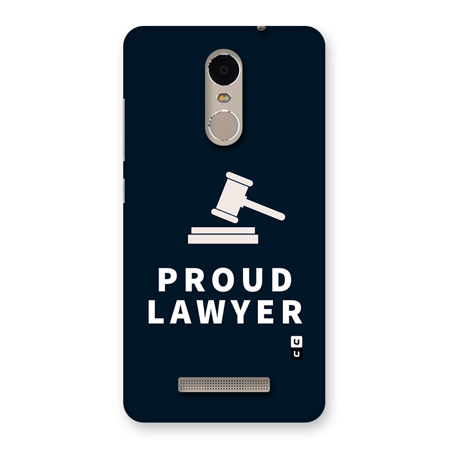 Proud Lawyer Back Case for Xiaomi Redmi Note 3