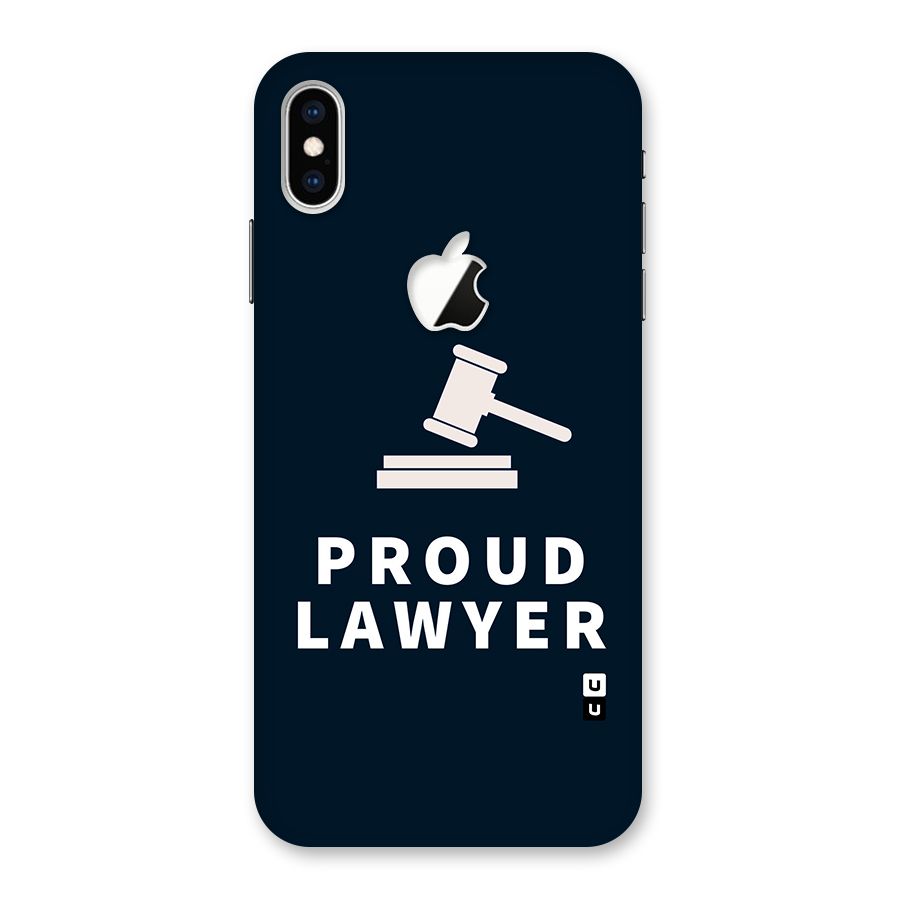 Proud Lawyer Back Case for iPhone XS Max Apple Cut