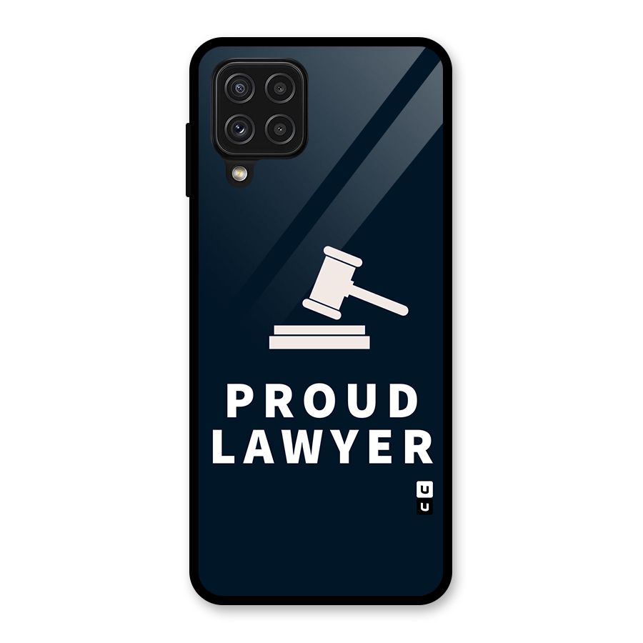 Proud Lawyer Glass Back Case for Galaxy A22 4G