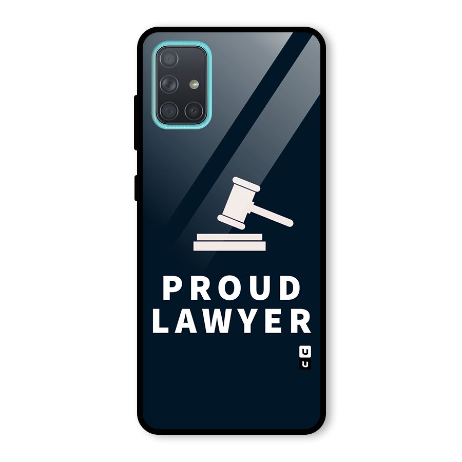 Proud Lawyer Glass Back Case for Galaxy A71