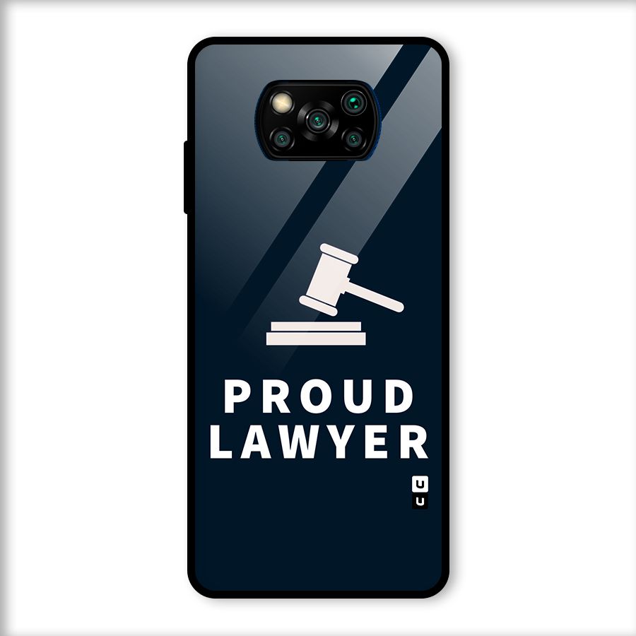 Proud Lawyer Glass Back Case for Poco X3