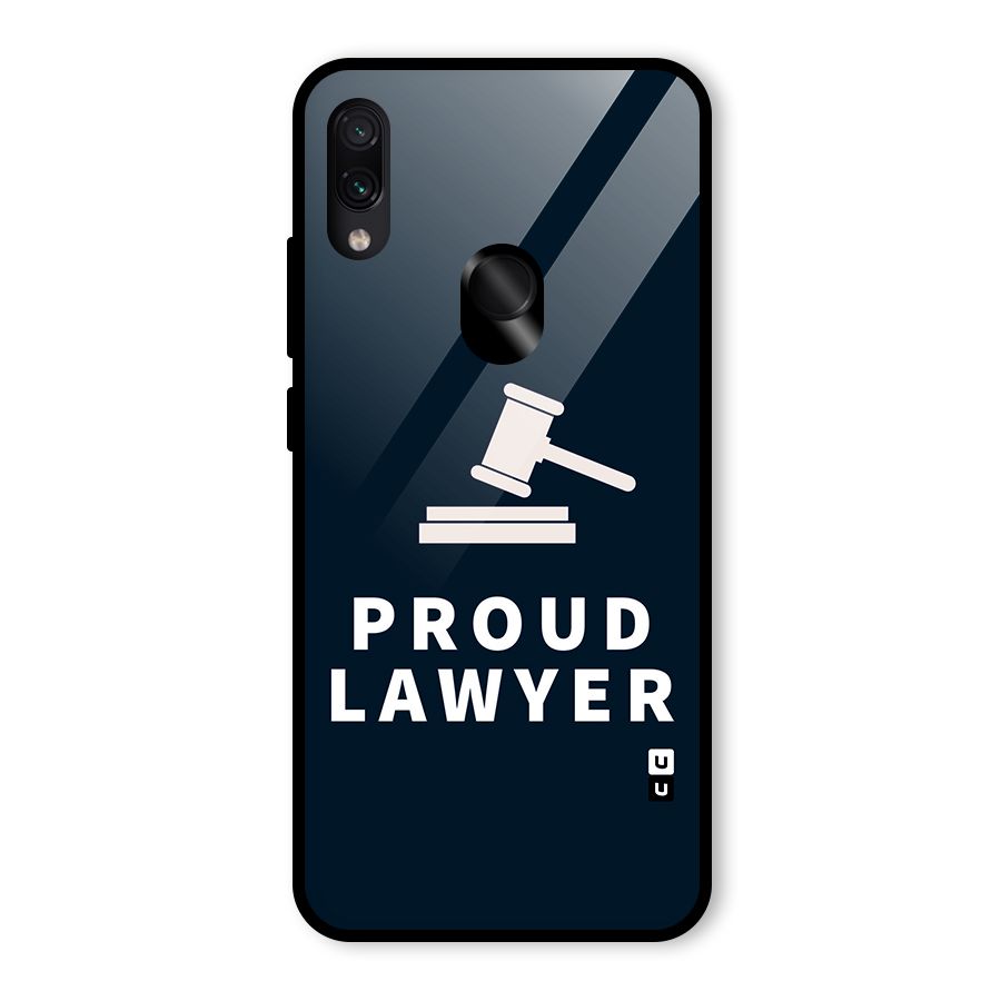 Proud Lawyer Glass Back Case for Redmi Note 7 Pro