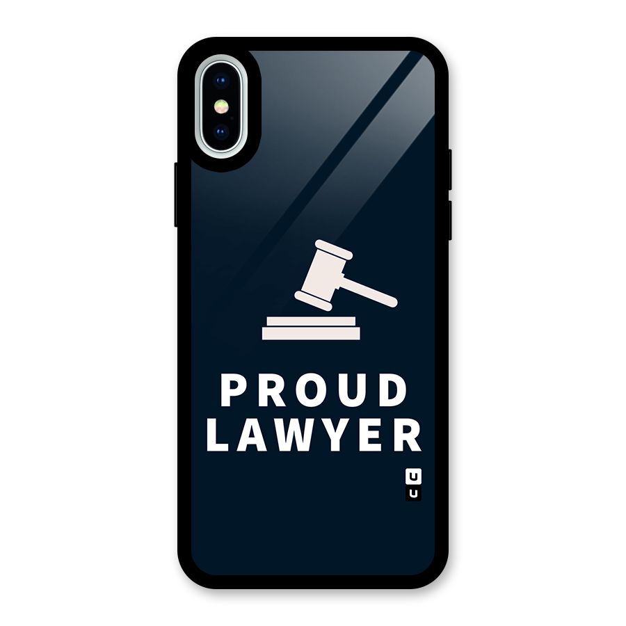 Proud Lawyer Glass Back Case for iPhone X