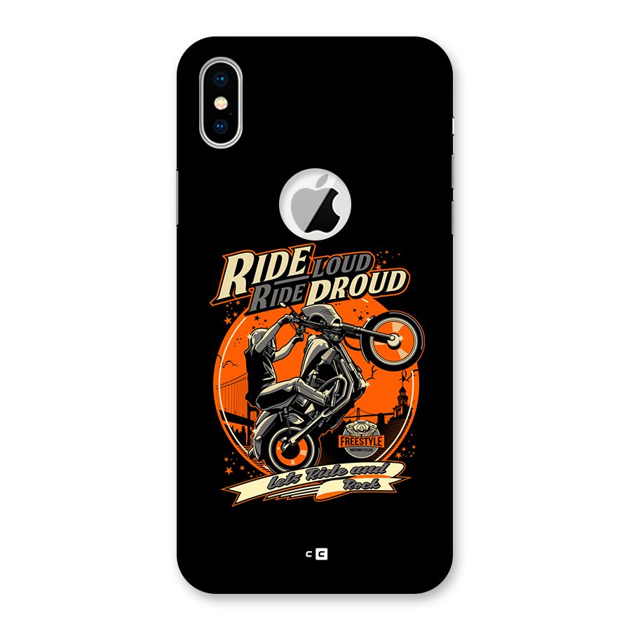 Proud Rider Back Case for iPhone X Logo Cut