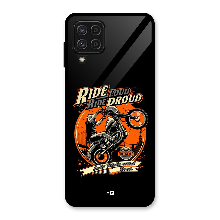 Proud Rider Glass Back Case for Galaxy A22 4G