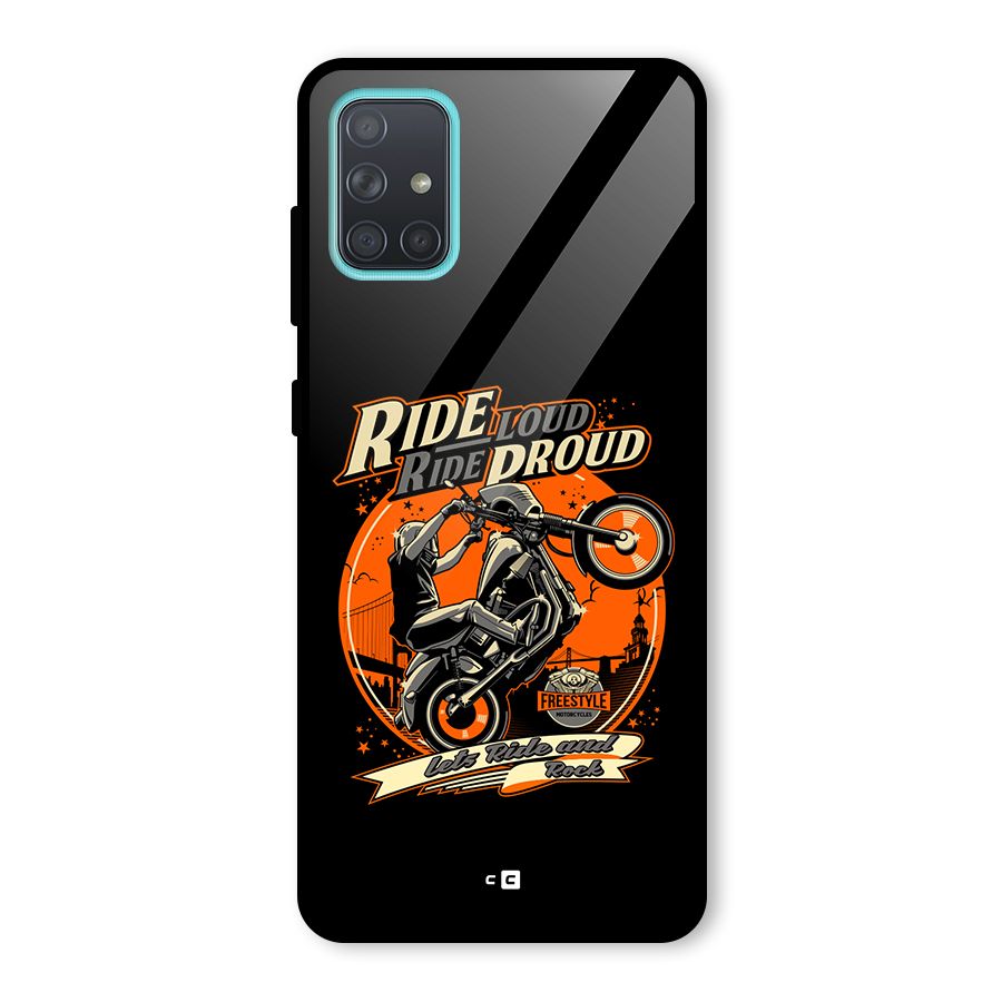 Proud Rider Glass Back Case for Galaxy A71