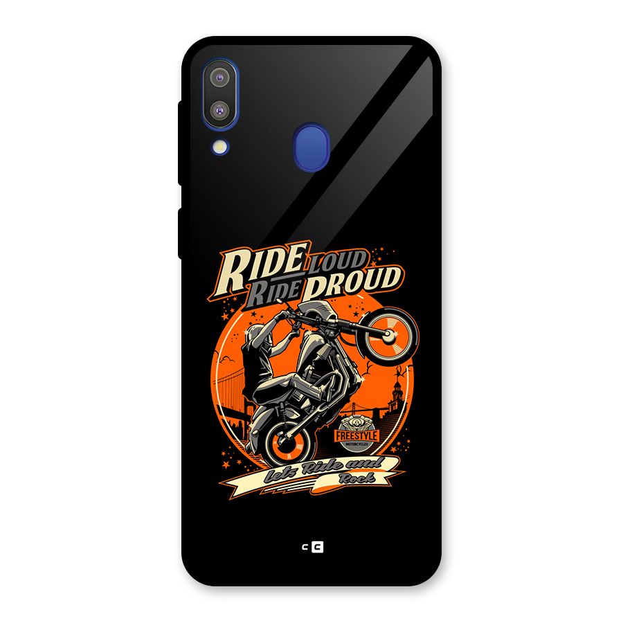 Proud Rider Glass Back Case for Galaxy M20