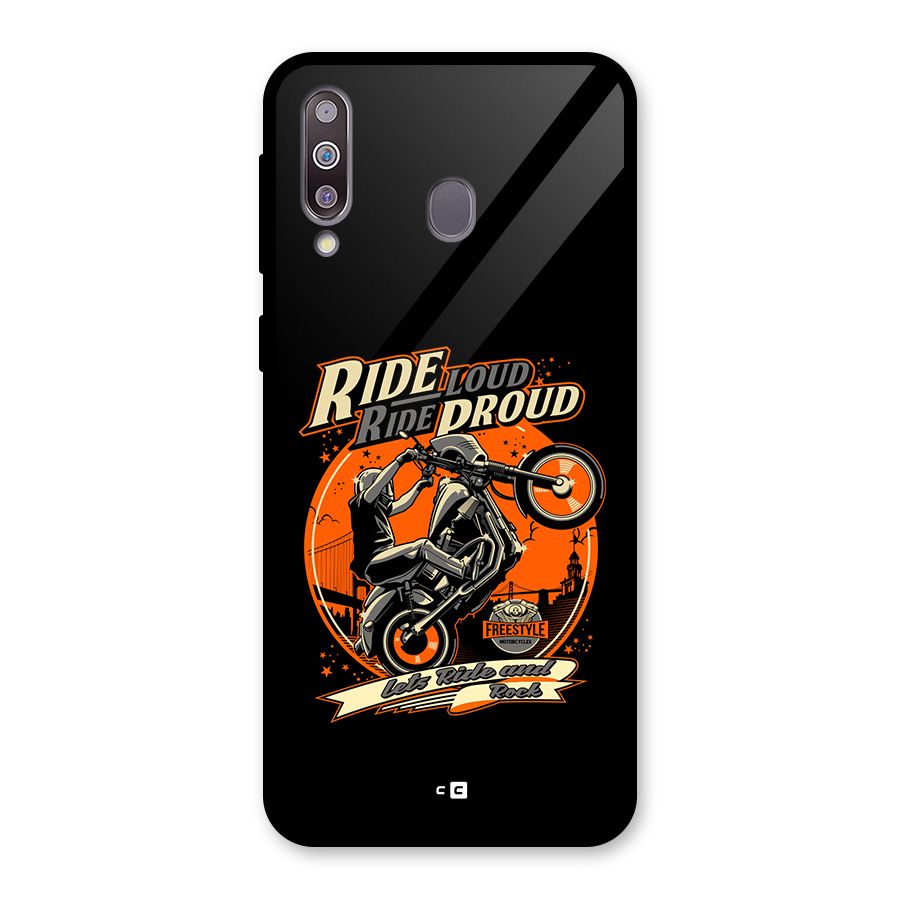 Proud Rider Glass Back Case for Galaxy M30