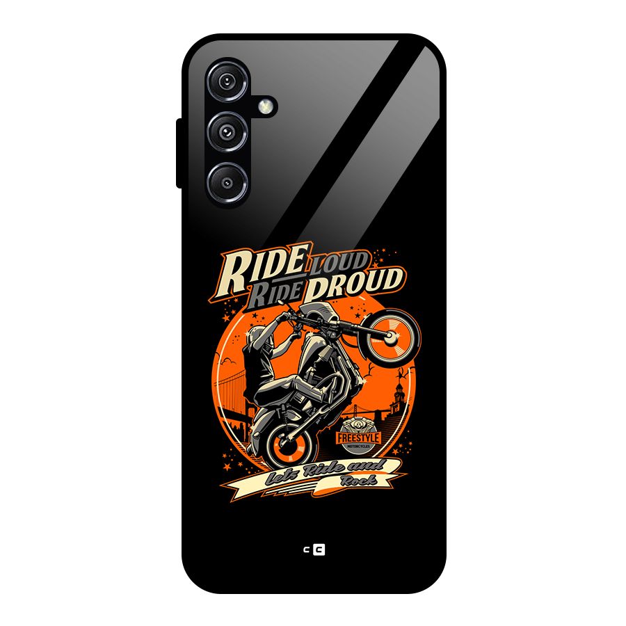 Proud Rider Glass Back Case for Galaxy M34 5G