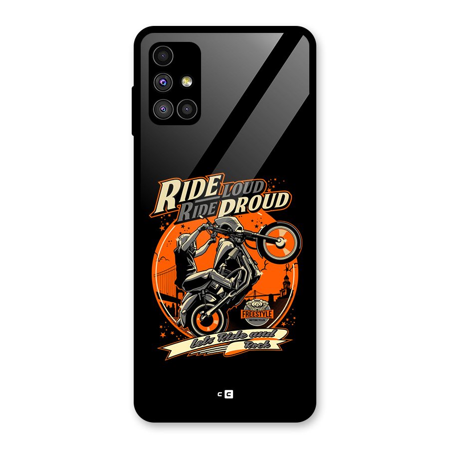 Proud Rider Glass Back Case for Galaxy M51