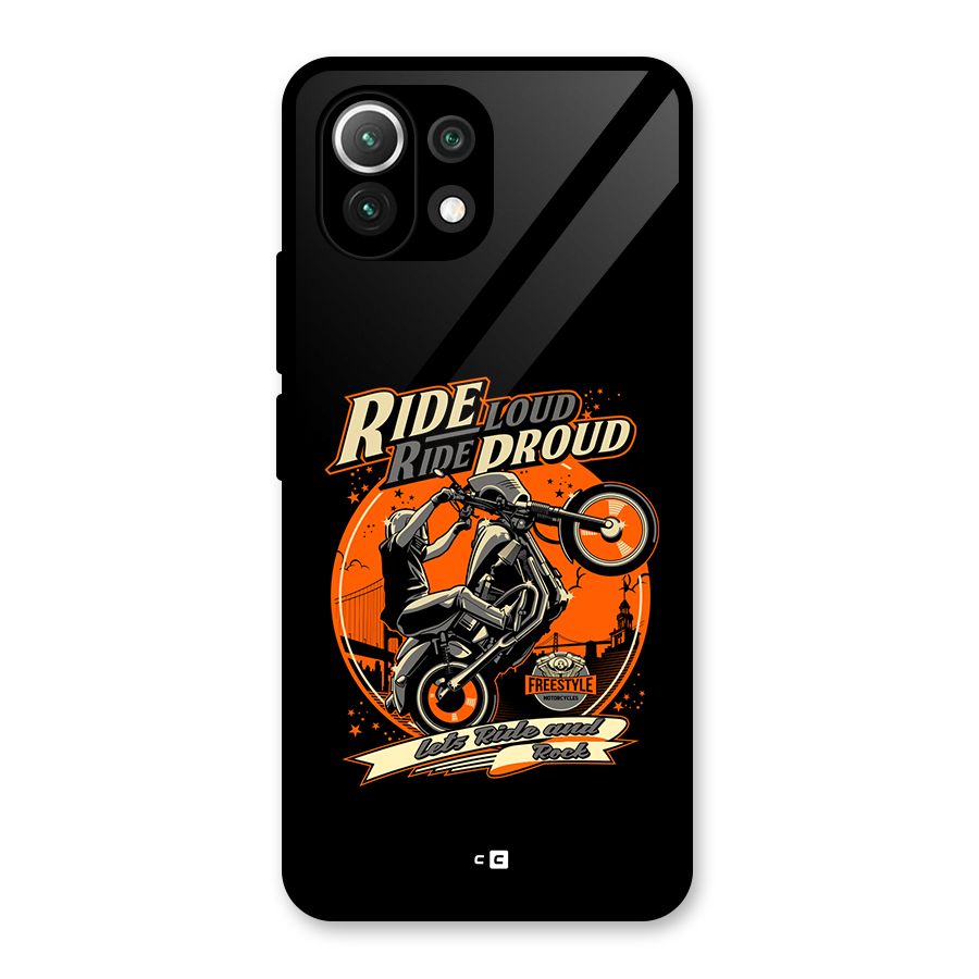 Proud Rider Glass Back Case for Mi 11 Lite NE 5G