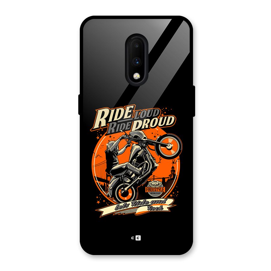 Proud Rider Glass Back Case for OnePlus 7